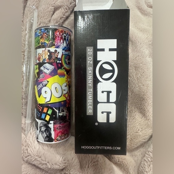 I LOVE THE 90's HOGG STAINLESS STEEL SKINNY TUMBLER - Picture 4 of 5